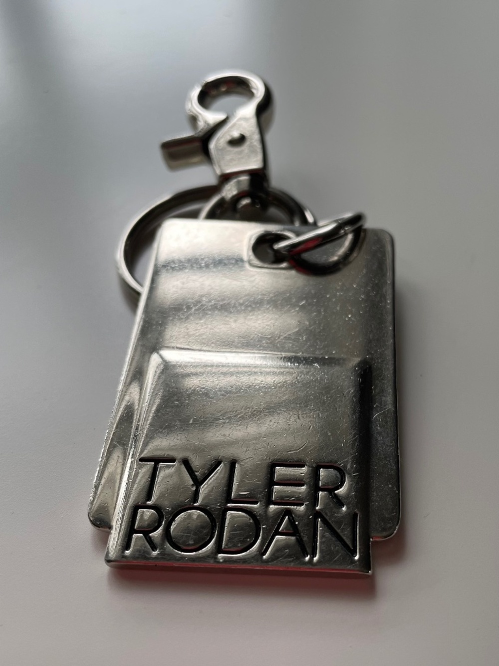 Tyler Rodan Vintage Silver Keychain w Lobster Claw Clasp